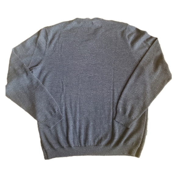 Davis & Squire Mens Extra Fine Merino Wool V-Neck Argyle print Sweater Size L - Picture 3 of 4